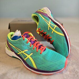 asics Gel-DS Racer 10 Marathon Running Cross-Trainer Mint/Yellow/Purple T457N